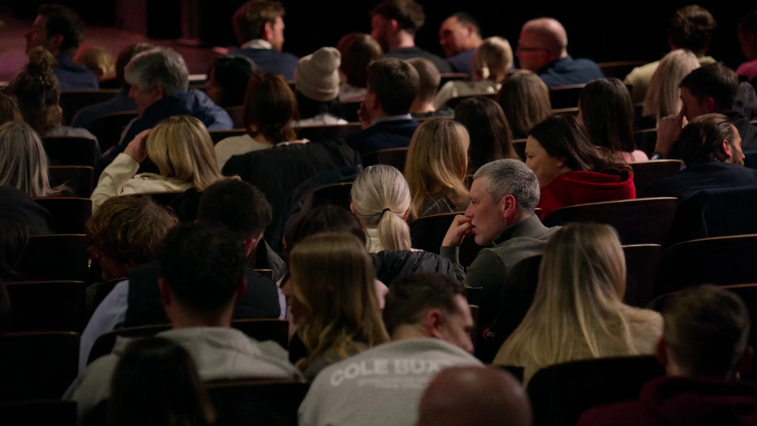 The audience taking their seats at Leicester Square Theatre